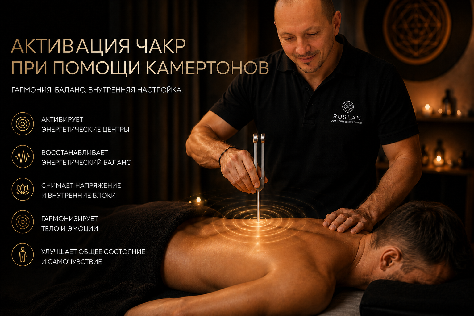 Активация чакр при помощи камертонов